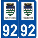 92 Vaucresson logo autocollant plaque stickers ville