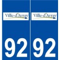 92 Ville-d'Avray logo autocollant plaque stickers ville