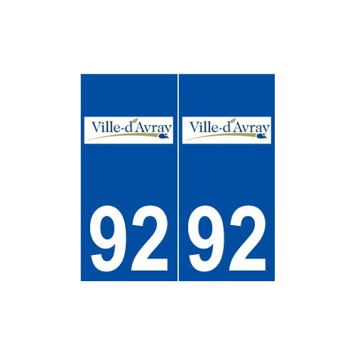 92 Ville-d'Avray logo autocollant plaque stickers ville