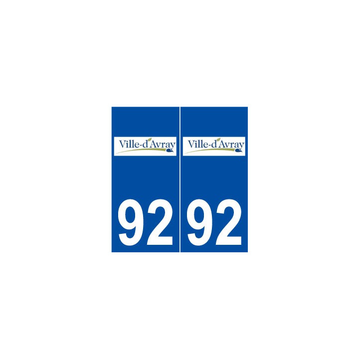 92 Ville-d'Avray logo autocollant plaque stickers ville
