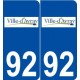 92 Ville-d'Avray logo autocollant plaque stickers ville