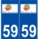 59 Trith-Saint-Léger logo autocollant plaque stickers ville