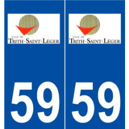 59 Trith-Saint-Léger logo autocollant plaque stickers ville