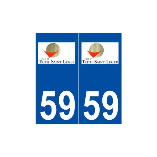 59 Trith-Saint-Léger logo autocollant plaque stickers ville
