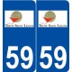 59 Trith-Saint-Léger logo autocollant plaque stickers ville