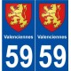 59 Valenciennes blason autocollant plaque stickers ville