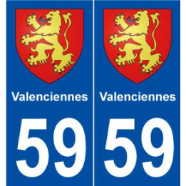 59 Valenciennes blason autocollant plaque stickers ville