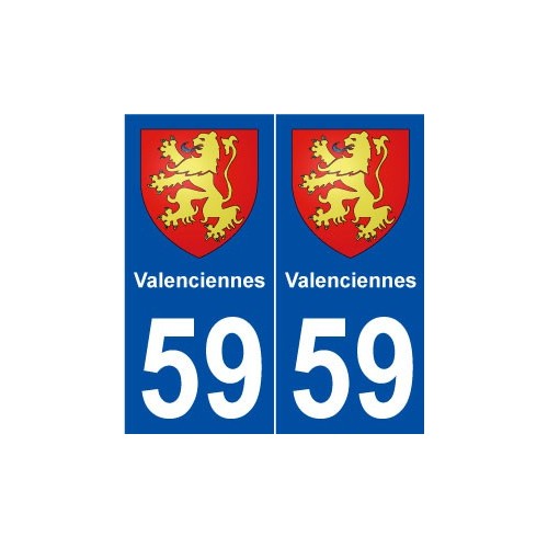 59 Valenciennes blason autocollant plaque stickers ville