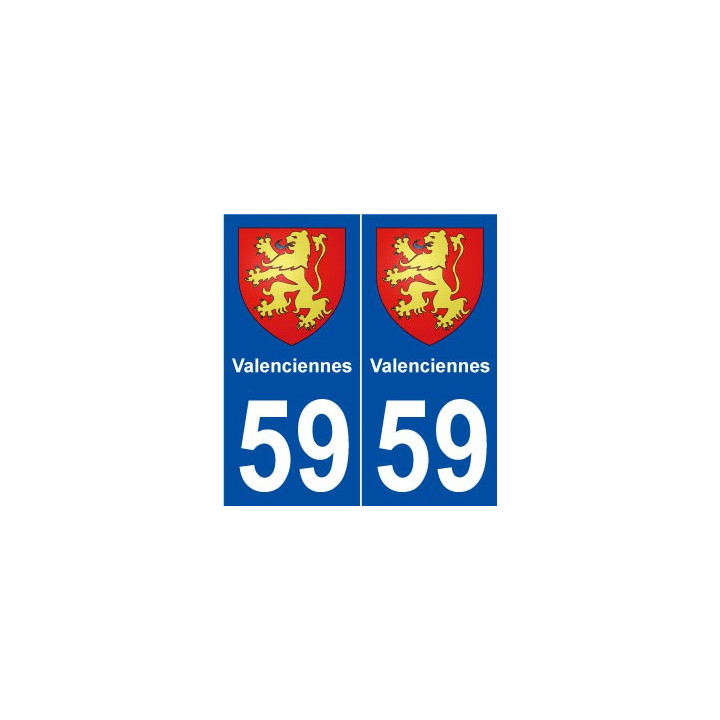 59 Valenciennes blason autocollant plaque stickers ville