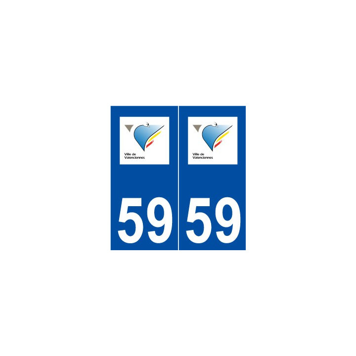 59 Valenciennes logo autocollant plaque stickers ville