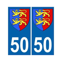 50 manche autocollant plaque blason armoiries stickers département