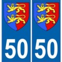 50 manche autocollant plaque blason armoiries stickers département