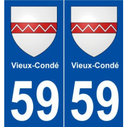 59 Vieux-Condé blason autocollant plaque stickers ville