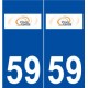 59 Vieux-Condé logo autocollant plaque stickers ville