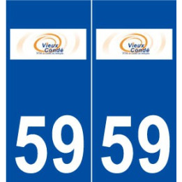 59 Vieux-Condé logo autocollant plaque stickers ville