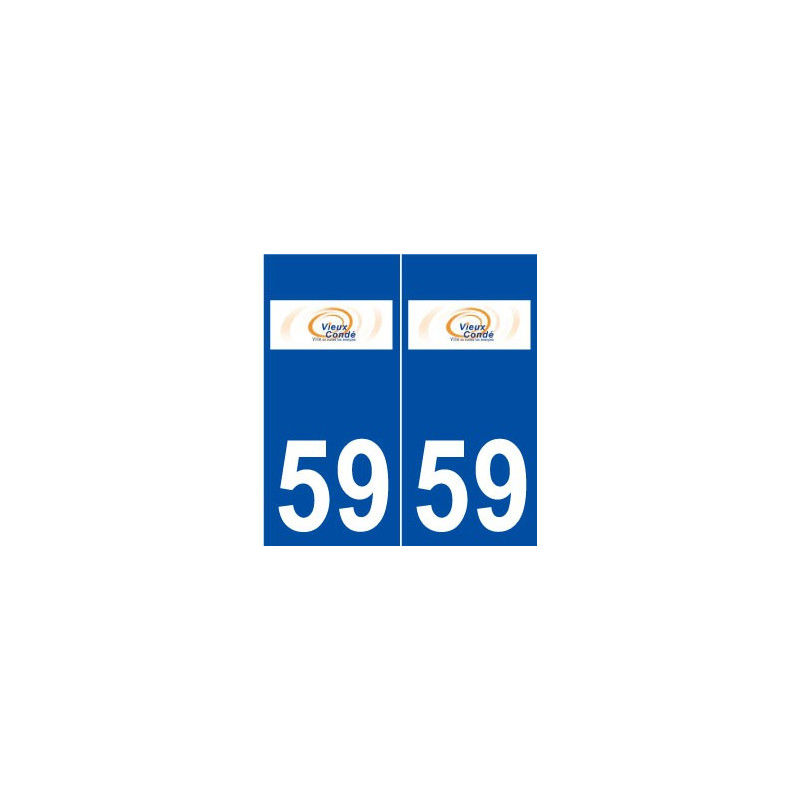59 Vieux-Condé logo autocollant plaque stickers ville