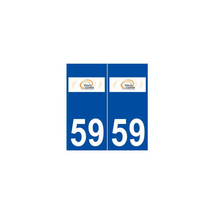 59 Vieux-Condé logo autocollant plaque stickers ville
