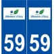 59 Villeneuve-d'Ascq logo autocollant plaque stickers ville