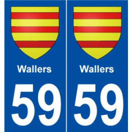 59 Wallers blason autocollant plaque stickers ville
