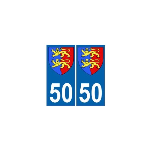 50 manche autocollant plaque blason armoiries stickers département