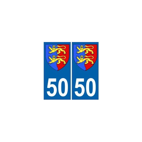 50 manche autocollant plaque blason armoiries stickers département
