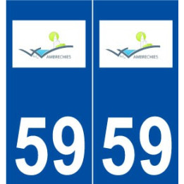 59 Wambrechies logo autocollant plaque stickers ville