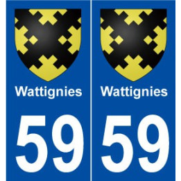 59 Wattignies blason autocollant plaque stickers ville