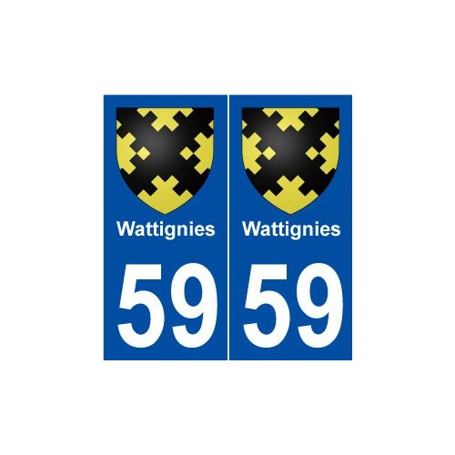 59 Wattignies blason autocollant plaque stickers ville