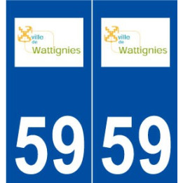 59 Wattignies  logo autocollant plaque stickers ville