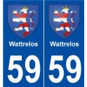 59 Wattrelos blason autocollant plaque stickers ville