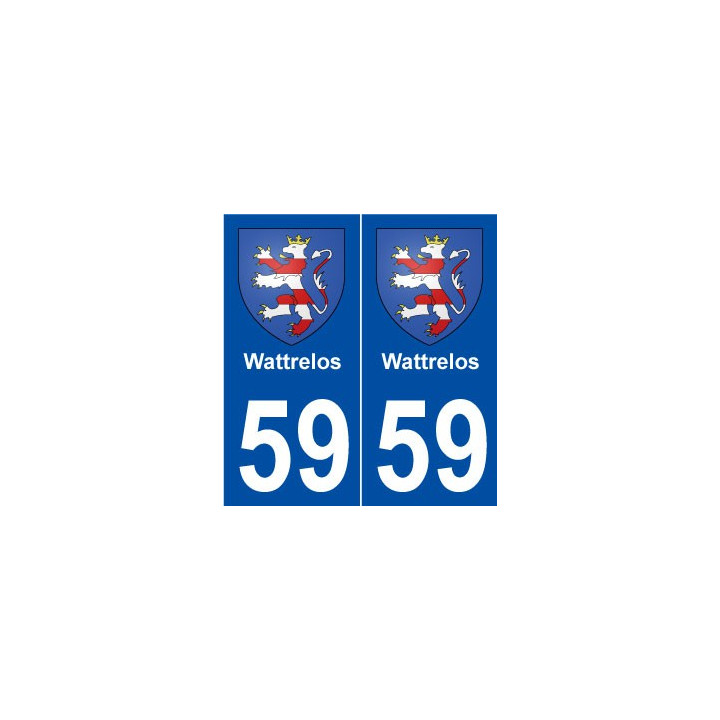 59 Wattrelos blason autocollant plaque stickers ville