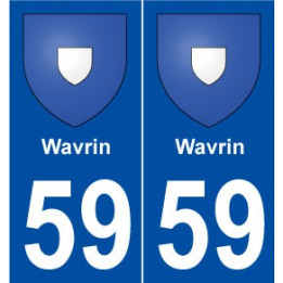 59 Wavrin blason autocollant plaque stickers ville