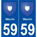 59 Wavrin blason autocollant plaque stickers ville