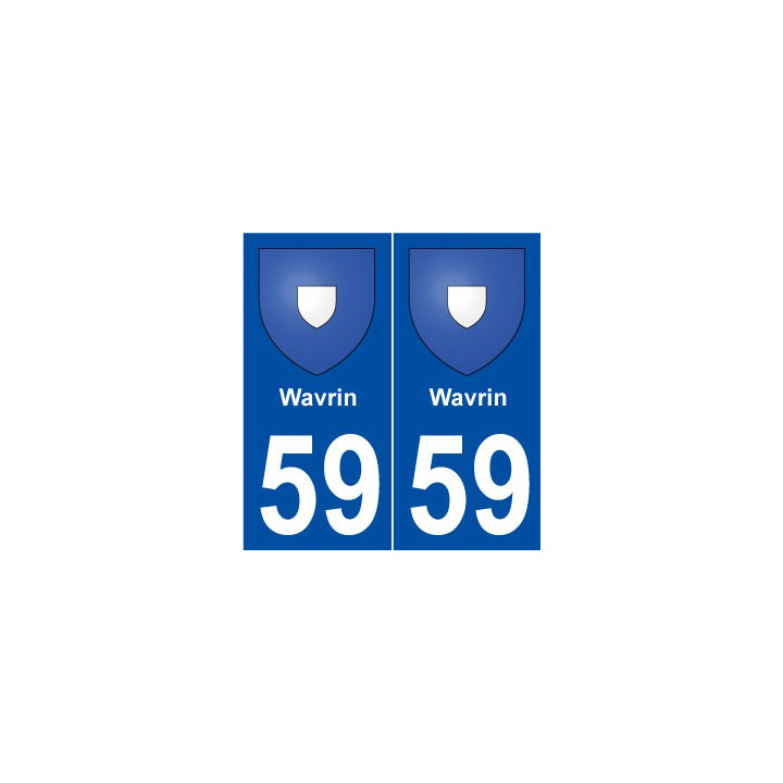 59 Wavrin blason autocollant plaque stickers ville