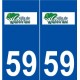 59 Wavrin logo autocollant plaque stickers ville