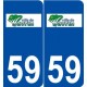 59 Wavrin logo autocollant plaque stickers ville