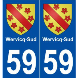 59 Wervicq-Sud blason autocollant plaque stickers ville