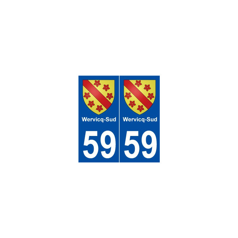 59 Wervicq-Sud blason autocollant plaque stickers ville