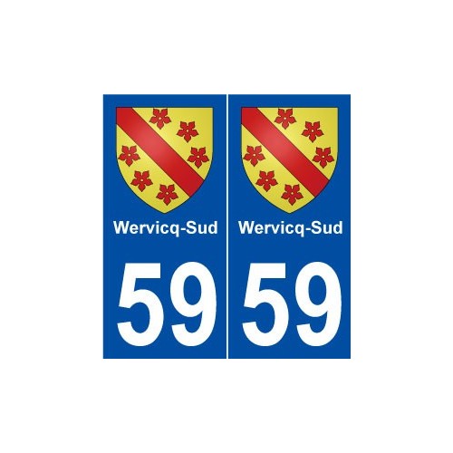 59 Wervicq-Sud blason autocollant plaque stickers ville