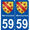59 Wervicq-Sud blason autocollant plaque stickers ville