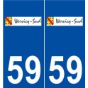 59 Wervicq-Sud logo autocollant plaque stickers ville