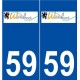 59 Wormhout logo autocollant plaque stickers ville