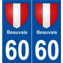 60 Beauvais blason autocollant plaque stickers ville