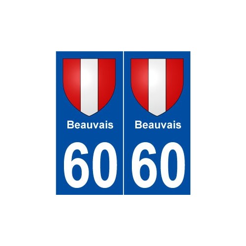60 Beauvais blason autocollant plaque stickers ville