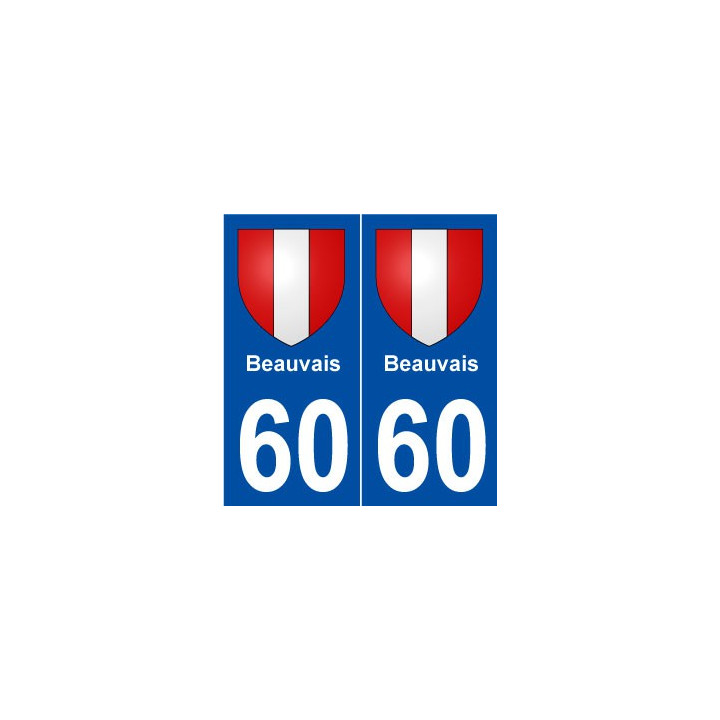 60 Beauvais blason autocollant plaque stickers ville