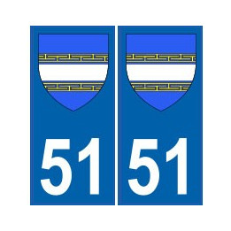 51 Marne autocollant plaque blason armoiries stickers département
