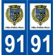 91 Athis-Mons logo autocollant plaque stickers ville