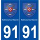 91 Ballancourt-sur-Essonne blason autocollant plaque stickers ville
