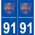 91 Ballancourt-sur-Essonne blason autocollant plaque stickers ville