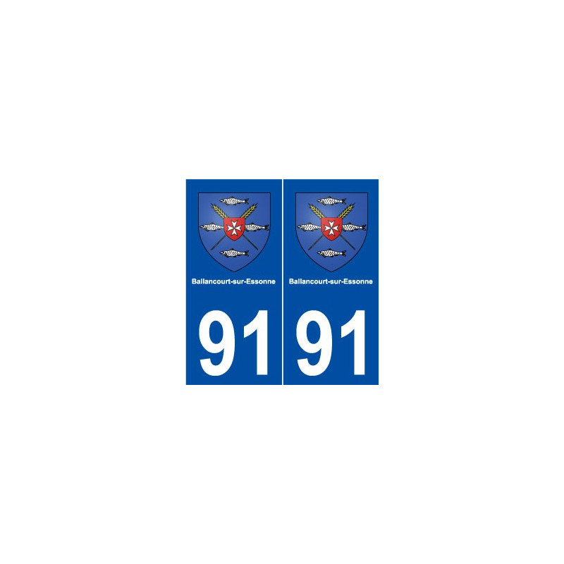 91 Ballancourt-sur-Essonne blason autocollant plaque stickers ville